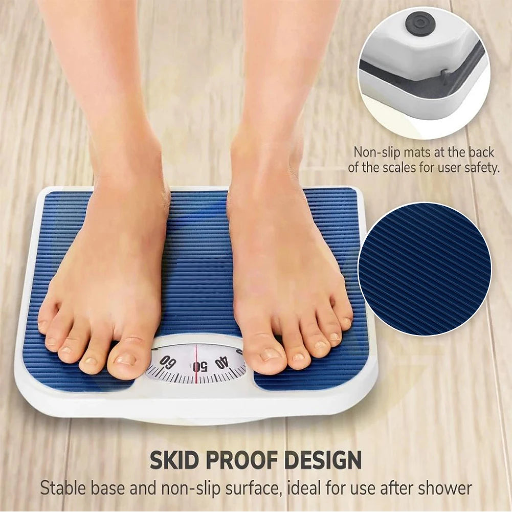 ALLOYSEED Mechanical Dial Bath Scale | 0–130kg, No Battery Mechanical Bath Scale Vue