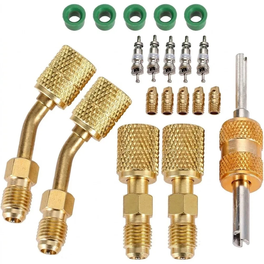 R410A Adapter Kit – 45° Angled, Swivel & Valve Core Remover HVAC Adapter Kit Vue China Mainland