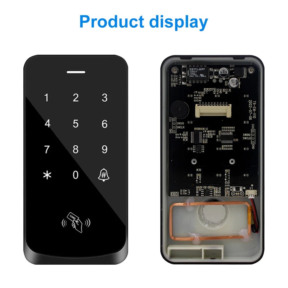Access Control Digicode Keypad RFID 125KHz Keyboard Backlight Touch Door Opener Access Control System Wiegand Reader 2000 Users Vue