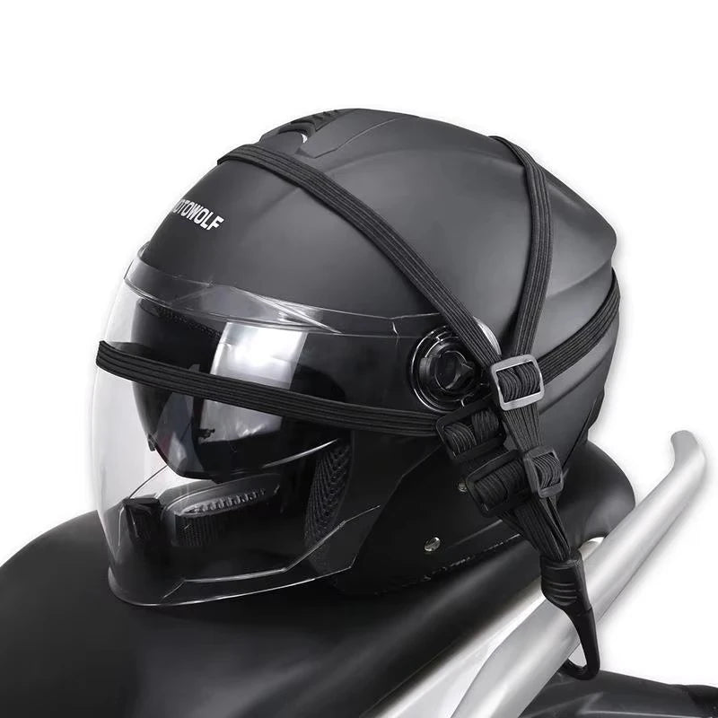 1/2pcs 60cm Motorcycle Luggage Strap Moto Helmet Gears Fixed Elastic Buckle Rope High-Strength Retractable Protective Net Vue