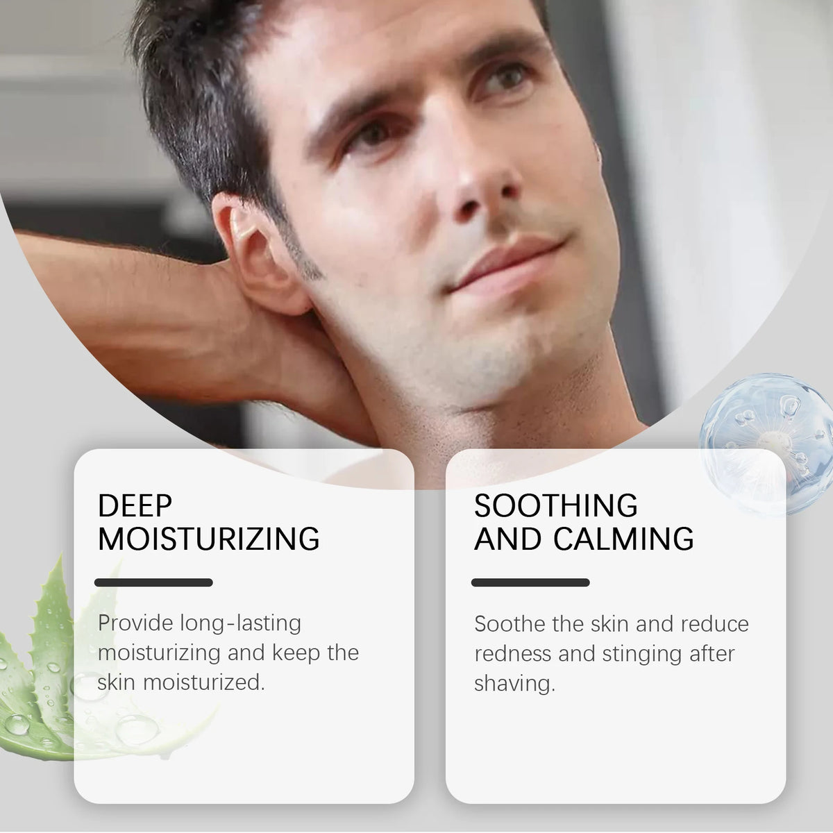Men's After Shave Fragrance Spray, Mild Cleansing, Nourishing & Hydrating Refreshing Soothing Calming Beard Essence Spray Vue