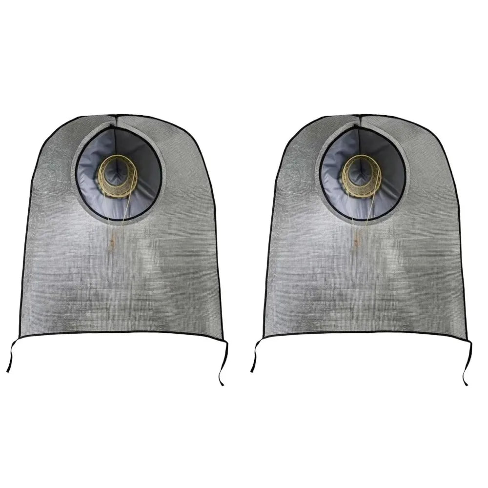 Summer Outdoor Sunshade Sun Protection Hat Heat Insulation Hat Thickened One-piece Cloak Rainproof Tea Picking Fishing Cloak Hat Vue 2pcs