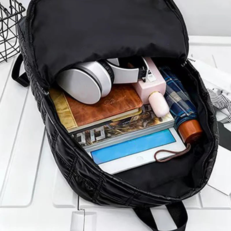 Trendy Stylish Shiny Backpack Multi-color Adjustable-strap