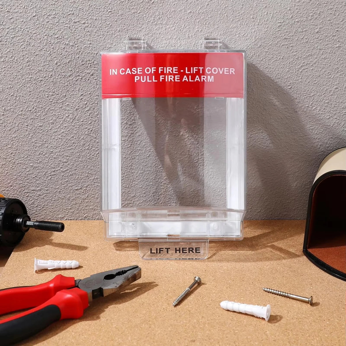 Fire Emergency Switch Protective Cover Manual Fire Alarm Rainproof Cover Transparent Manual Emergency Button Housing Vue