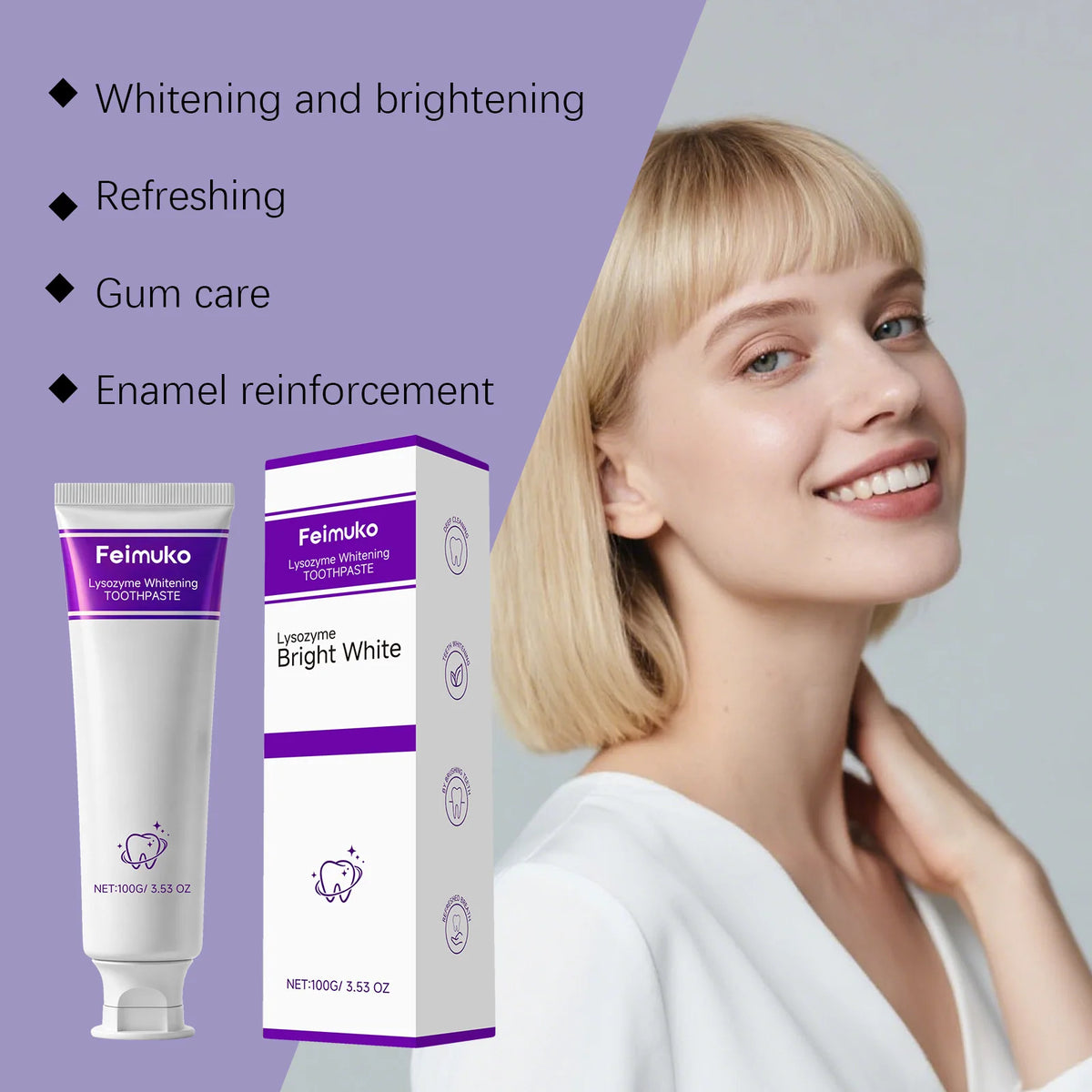 ToothpasteDaily oral care, gently cleans teeth, removes dirt, refreshes breath, for clean, smooth and shiny teeth. Vue