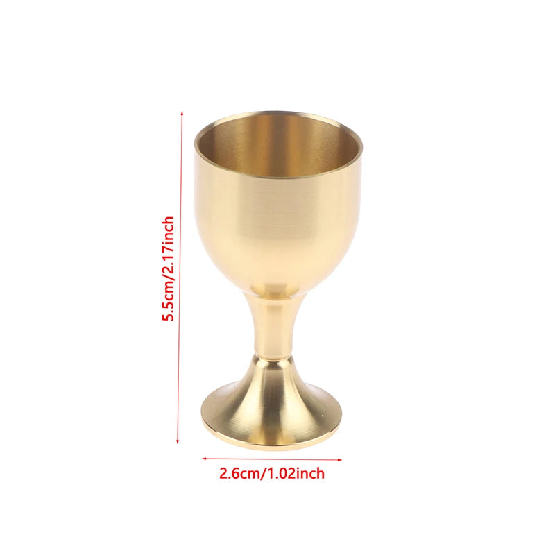 S M L Vintage Brass Mug Red Wine Glass Good Gloss Copper Portable Vue A2