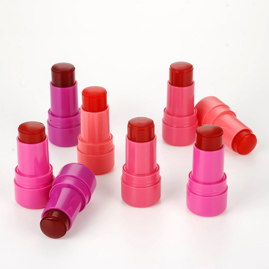 Jelly Blush Stick Tint Face Makeup Customized Logo Cruelty Free Private Label Jelly Blusher Magic Pink Rose Cheek Cosmetics Bulk Vue