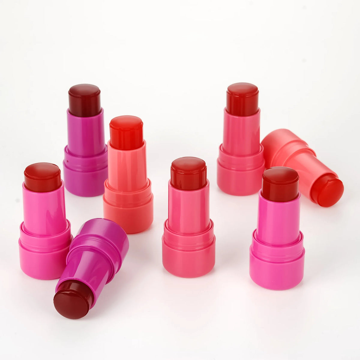 Jelly Blush Stick Tint Face Makeup Customized Logo Cruelty Free Private Label Jelly Blusher Magic Pink Rose Cheek Cosmetics Bulk Vue