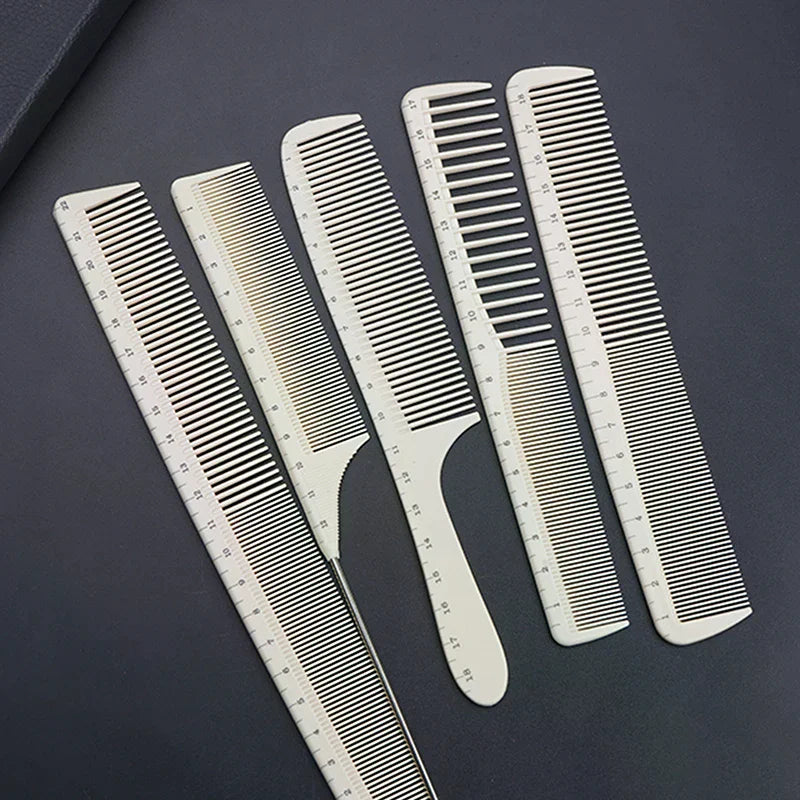 Scale Marked Professional Barber Comb Laser Ruler Hair Cutting Styling Tool Salon Hairdressing Plastic Modeling Brush Supplies Vue