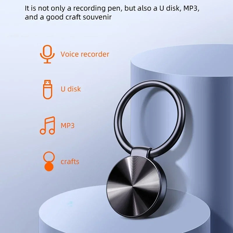 32GB Keychain Mini Voice Recorder Activated Sound Professional HD Noise Reduction Digital Dictaphone 4G 8G 16G Mp3 Player Vue
