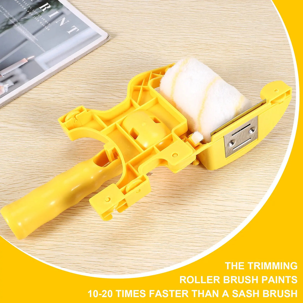 ABKW-Clean Cut Paint Edger Roller Brush Wall Ceiling Door Painting Roller Brush Painting Edging Tools For Wall Ceiling Door Vue Yellow