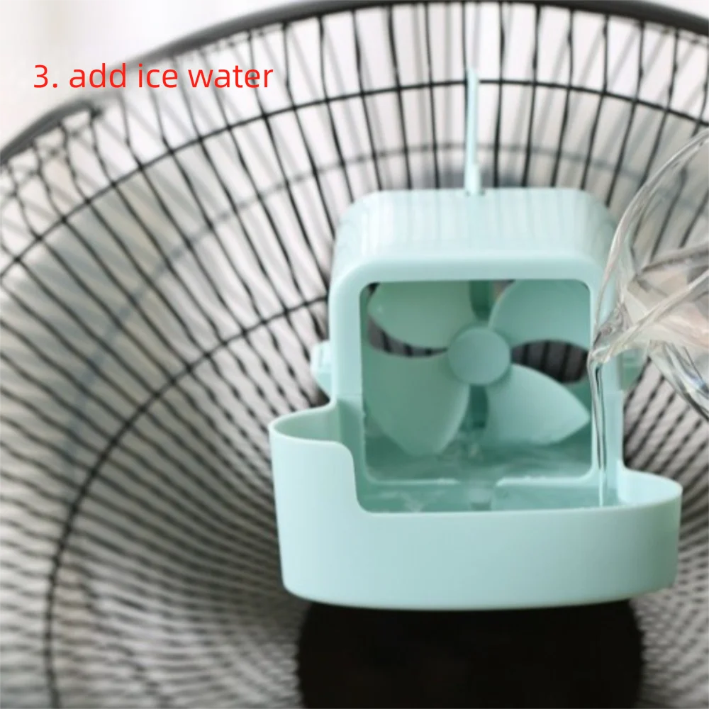 Hanging Fan Cooling Tool 4 Ice Cup Add Cubes Accessories Reusable