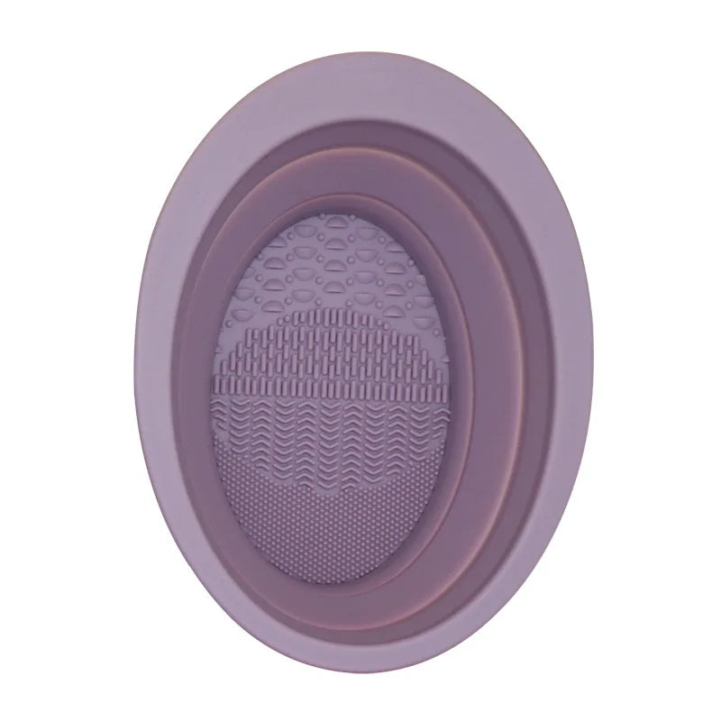 Eye Shadow Brush Cleaning Cleaner Sponge Remover Box Tools New Silicone Makeup Brush Color Foundation Colorful Scrubber Vue M34 Dark Purple