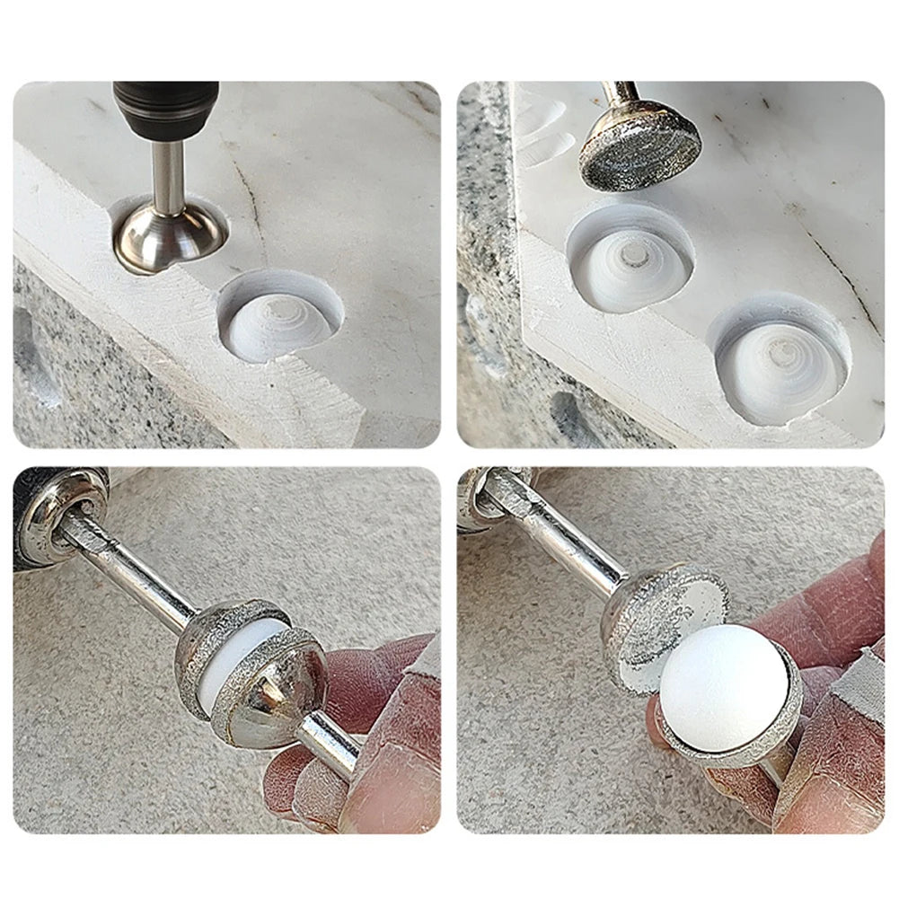 Diamond Mounted Point Grinding Bit 10-25mm Spherical Concave Head Diamond Grinding Bit Vue