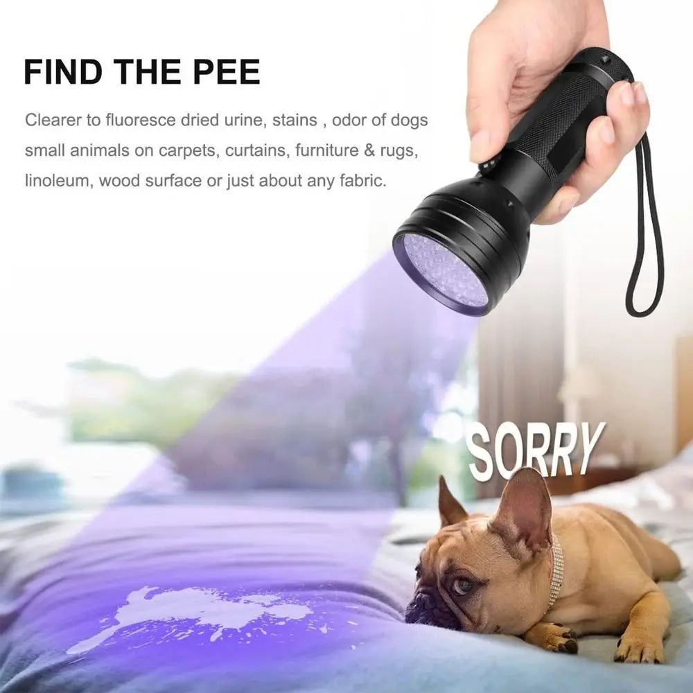 UV 395NM Portable UV Flashlight 51/100 Led Lightweight Ultraviolet Flashlights Mini Torch Detection Lighting Lamp Vue