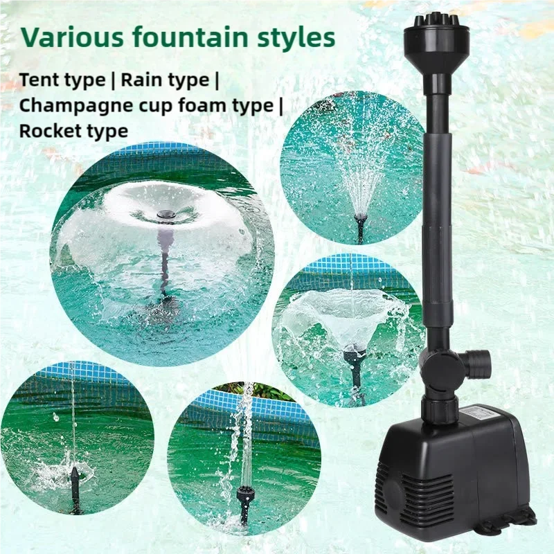 Gardening Pump Pond Fountain Pump Fish Pond Submersible Pump Multi Color Submersible Fountain Pump with Various Fancy Nozzles Vue