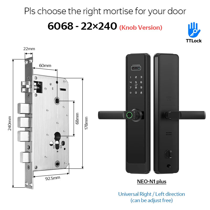 YRHAND Ttlock App 3D Face Recognition Digital Door Camera Fingerprint Cerradura Inteligente Electronic Smart Door Lock For Home Vue N1 plus 6068 China Mainland
