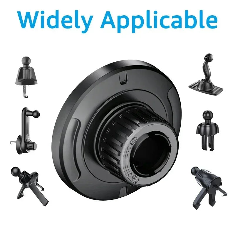 Universal 17mm Ball Head Base Magnet Brackets For MagSafe Car Mount Accessories Mini Magnetic Car Phone Holder Parts for iPhone Vue