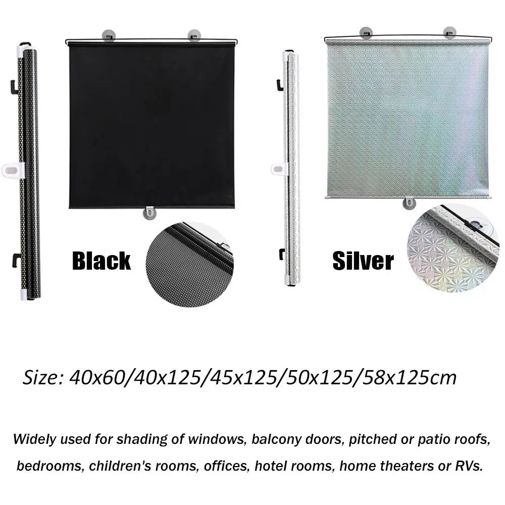 Curtains Universal Car Window Sun Visors Sunshade Roller Blinds