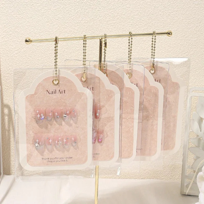 T-shaped False Nail Art Color Card Display Stand Gel Polish Template Nail Art Tips Sample Stand Nail Polish Practice Shelf Vue