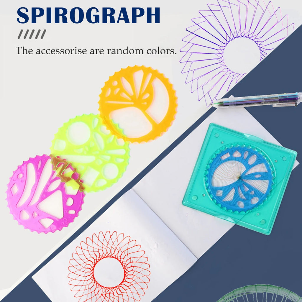 Spirograph Set, Fun Shapes Drawing Art Set Classic Gear Design Drawing Set Toys For Kids 8+ Some Parts are Sent Random Vue
