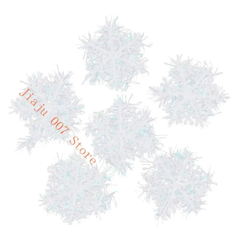Christmas Snowflake Ornaments Set of 6 – Hanging Xmas Décor Christmas Ornaments Vue White 6cm China Mainland