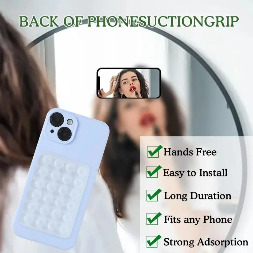 Silicone Suction Phone Holder Mat Multifunctional Suction Cup Wall Stand Square Anti-Slip Single-Sided Case Mount Back Sticker Vue