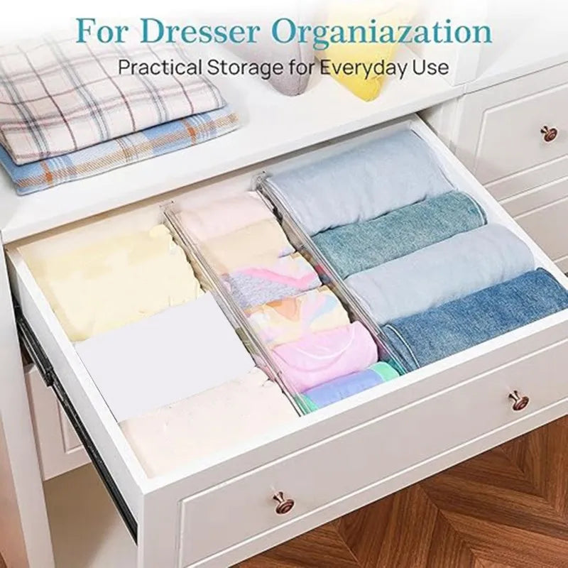 ABKW-Multipurpose Drawer Organizer With Adjustable Transparent Plastic Dividers-Foam End Design Vue