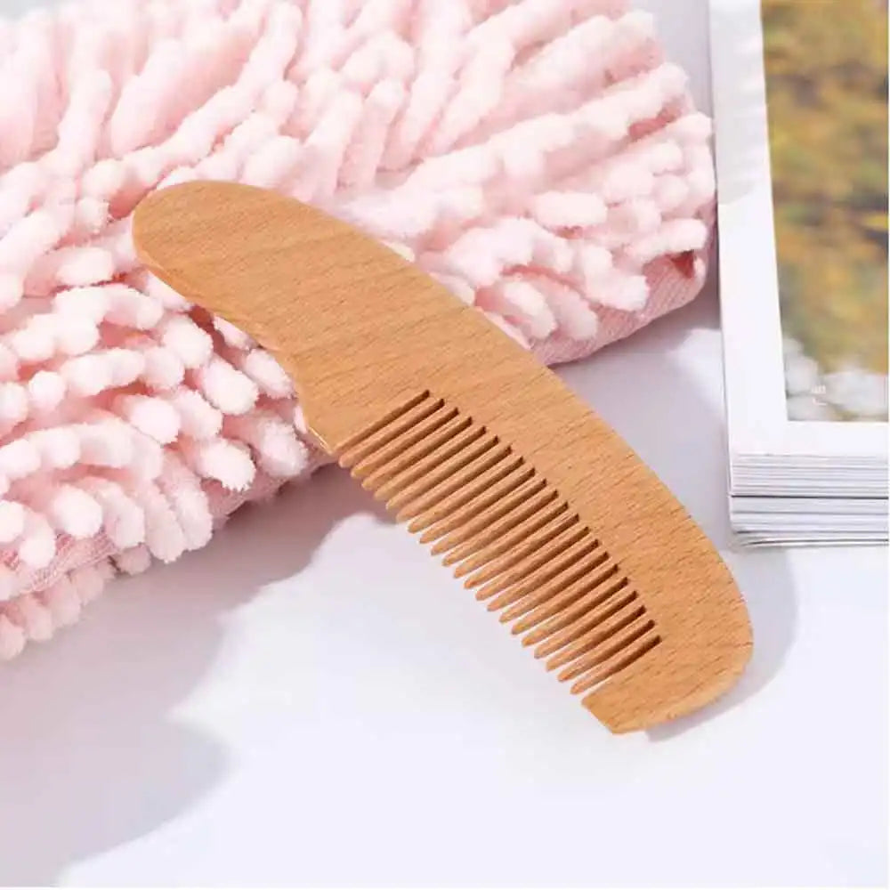 Baby Wool NewbornBaby Wooden Brush Comb Newborn Hair Brush Infant Head Massager Portable Baby Comb Hair Bath Brush Comb New Vue