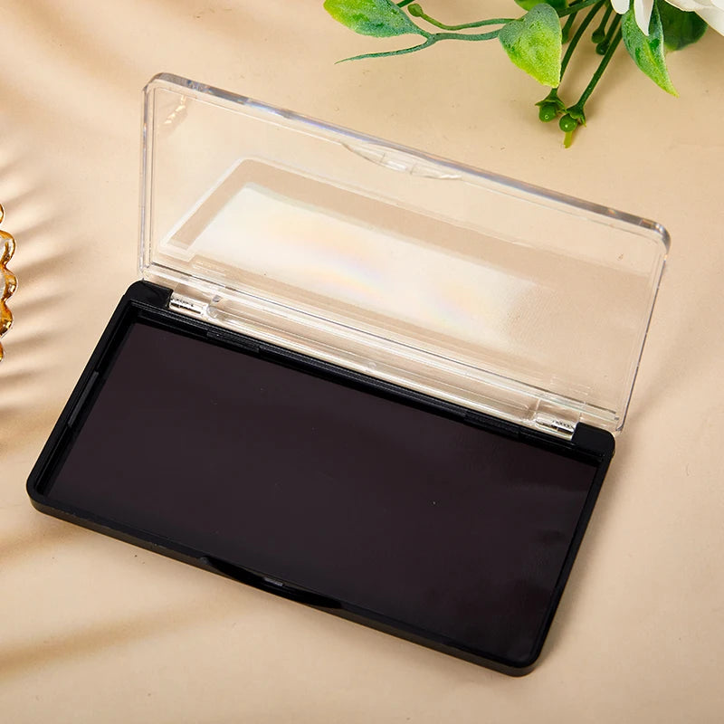 Magnetic Empty DIY Cosmetic Palette Eyeshadow Blush Makeup Mixing Storage Box Dispensing Tray Vue
