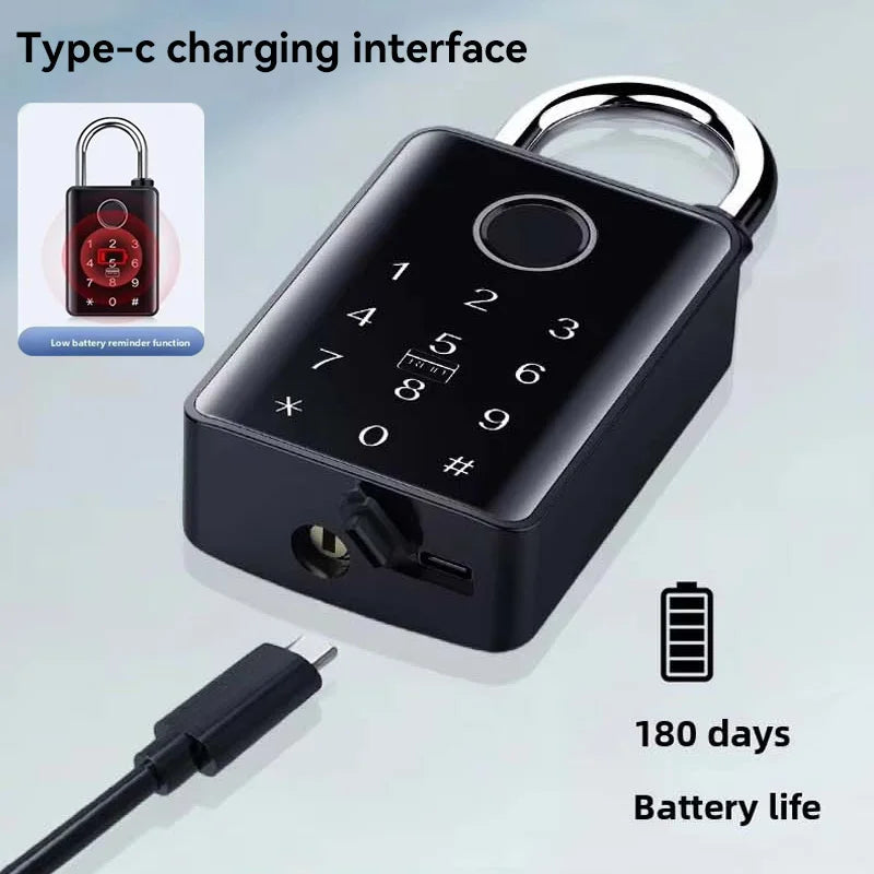 XSDTS Tuya Password Bluetooth Padlock RFID IC Card Key Home Security Waterproof Cabinet Electronic Bag Luggage Padlock Vue