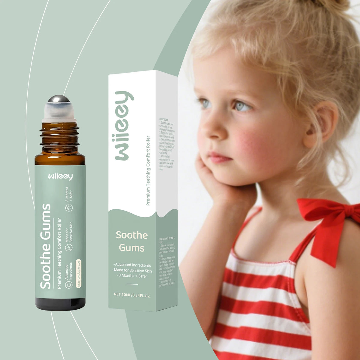 Baby Teething Comfort Roller - Relieves Gum Discomfort, Gentle Care for Little Ones, Parent-Approved Vue