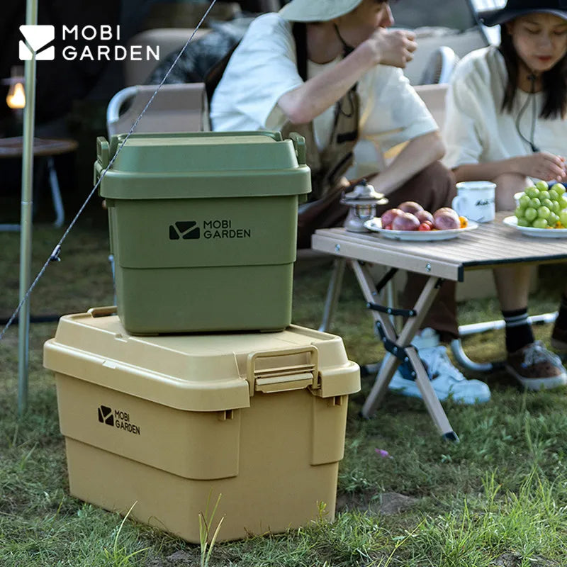 Mobi Garden Camping Storage Box 22L 50L Stackable Food-Safe PP Camping Storage Box Vue