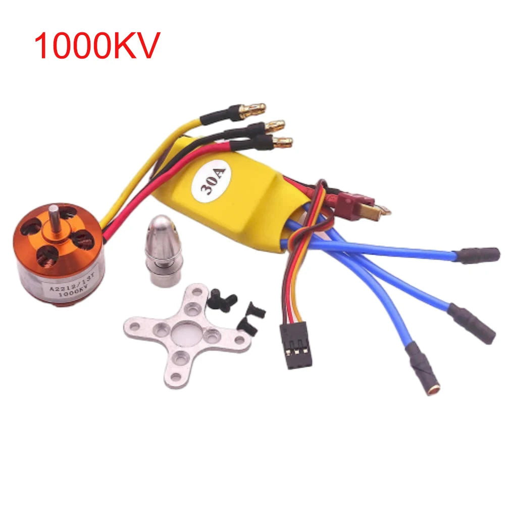 930KV 1000KV 1200KV 1400KV 1800KV 2200KV 2450KV Brushless Motor with 30A Brushless ESC Motor Speed Controller Set for RC Drone Vue
