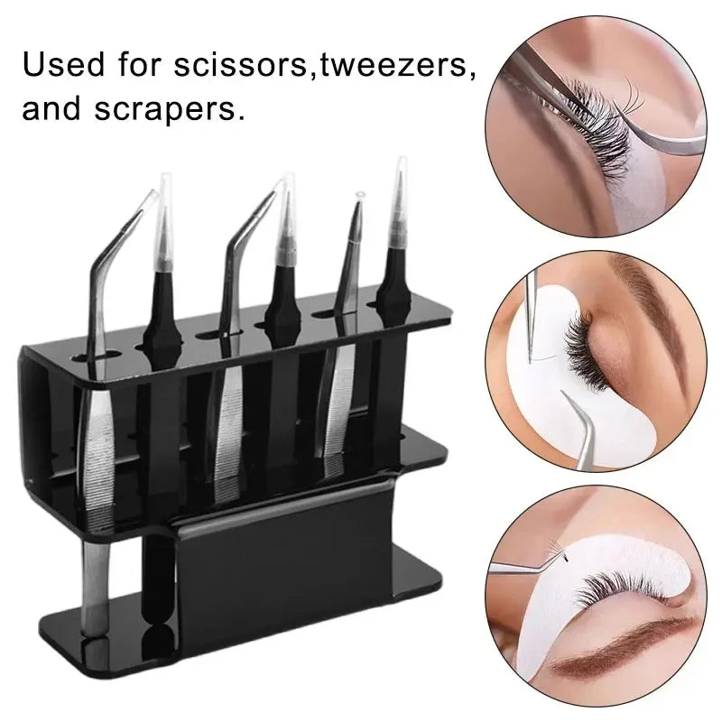 Acrylic Lash Extension Organizer - 360° Visible Salon Display Case with Tool Trays, Portable Dustproof Storage for Eyelash Techs Vue