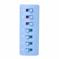 Curved-Back Reusable Pill Tracker Color-Coded Indicators Creative Pill Reminder Anti-Slide Design Portable Medicine Tracker Vue Blue