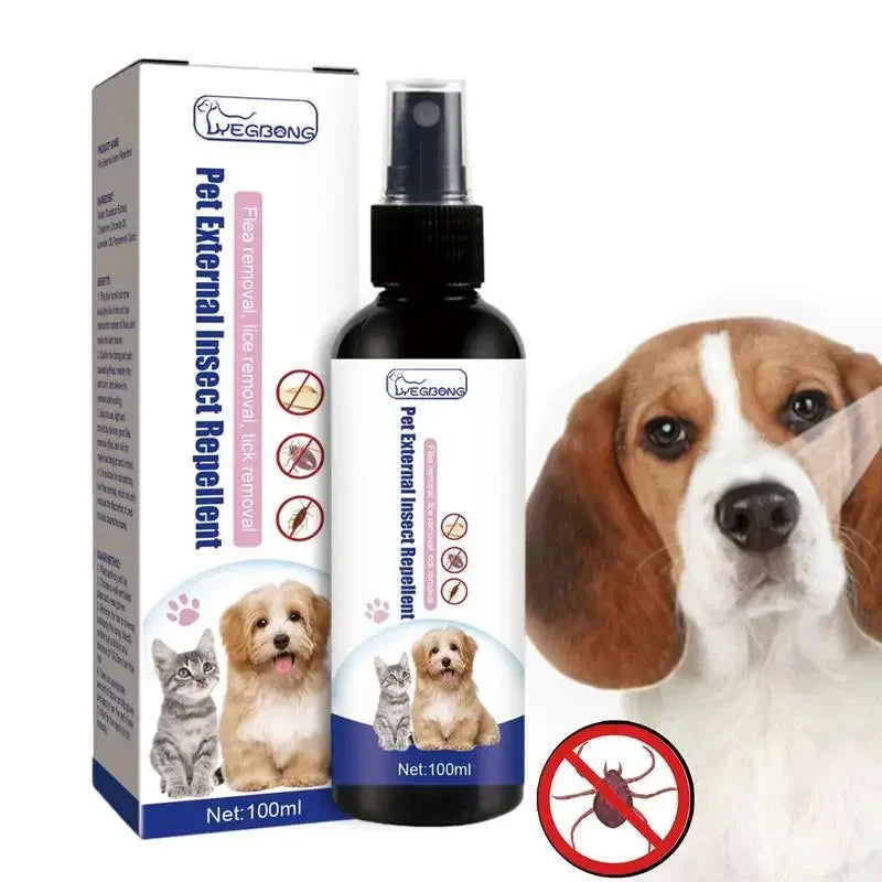 Pet Dog Cat Anti Flea Drops 100ml Insectcide Flea Lice Insect Remover Spray Flea And Tick Concentrate Formula Pet Flea Remover Vue