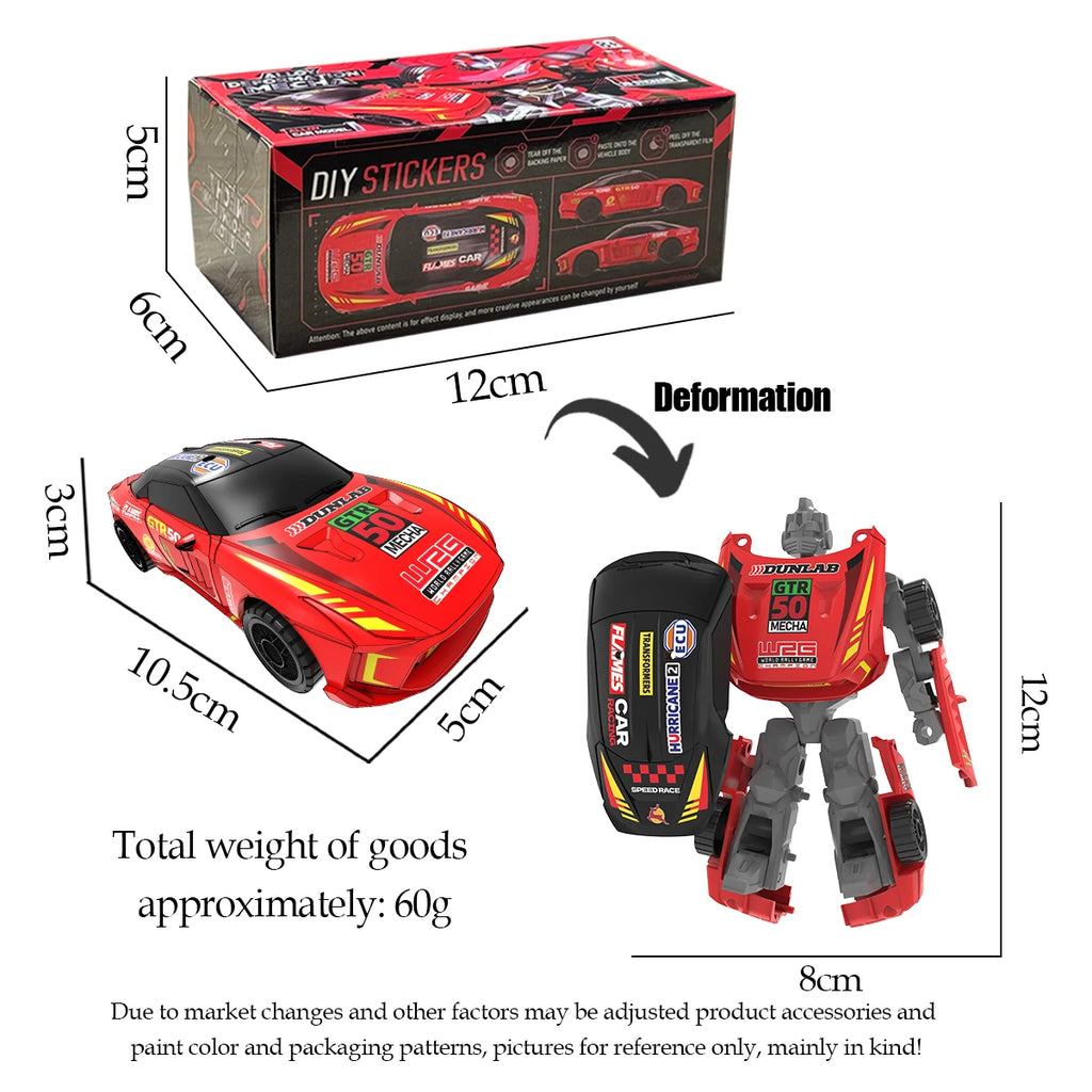 Deformation Robots Toys, Mini Car Robot Action Figures 2 Modes Alloy Action Figure Toys Gitfs for Boys and Girls Vue