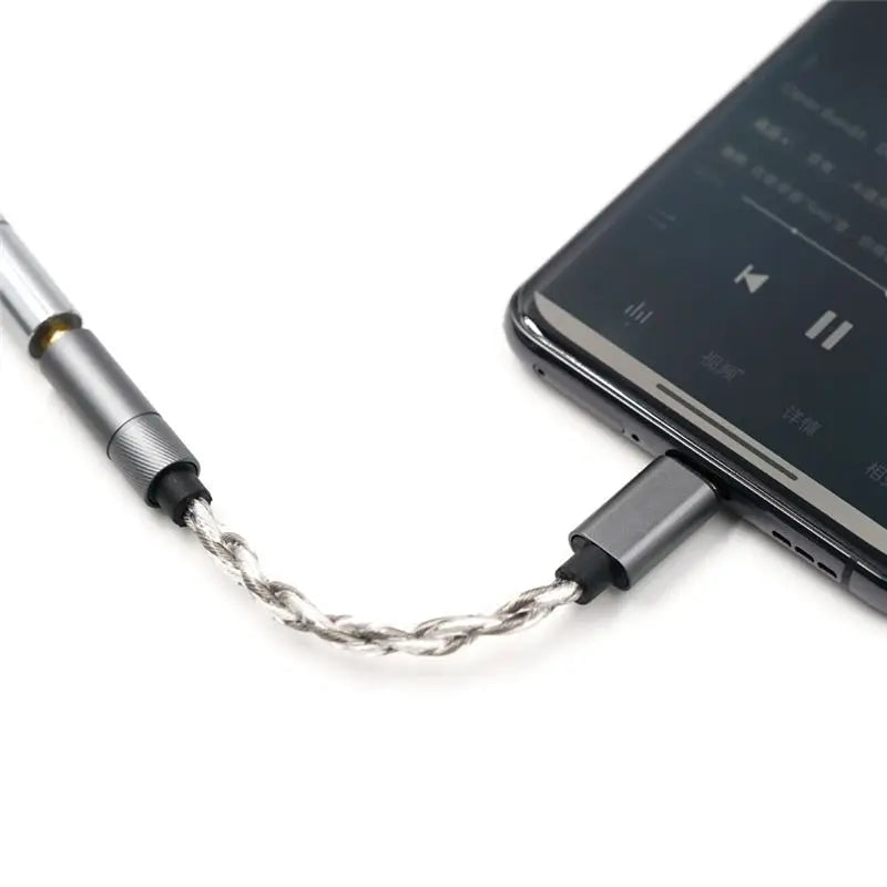 Hot-Type C Headphone Adapter CX31993 32Bit 384Khz Audio Decoding Cable Type C To 4.4Mm DAC Amp Adapter Vue