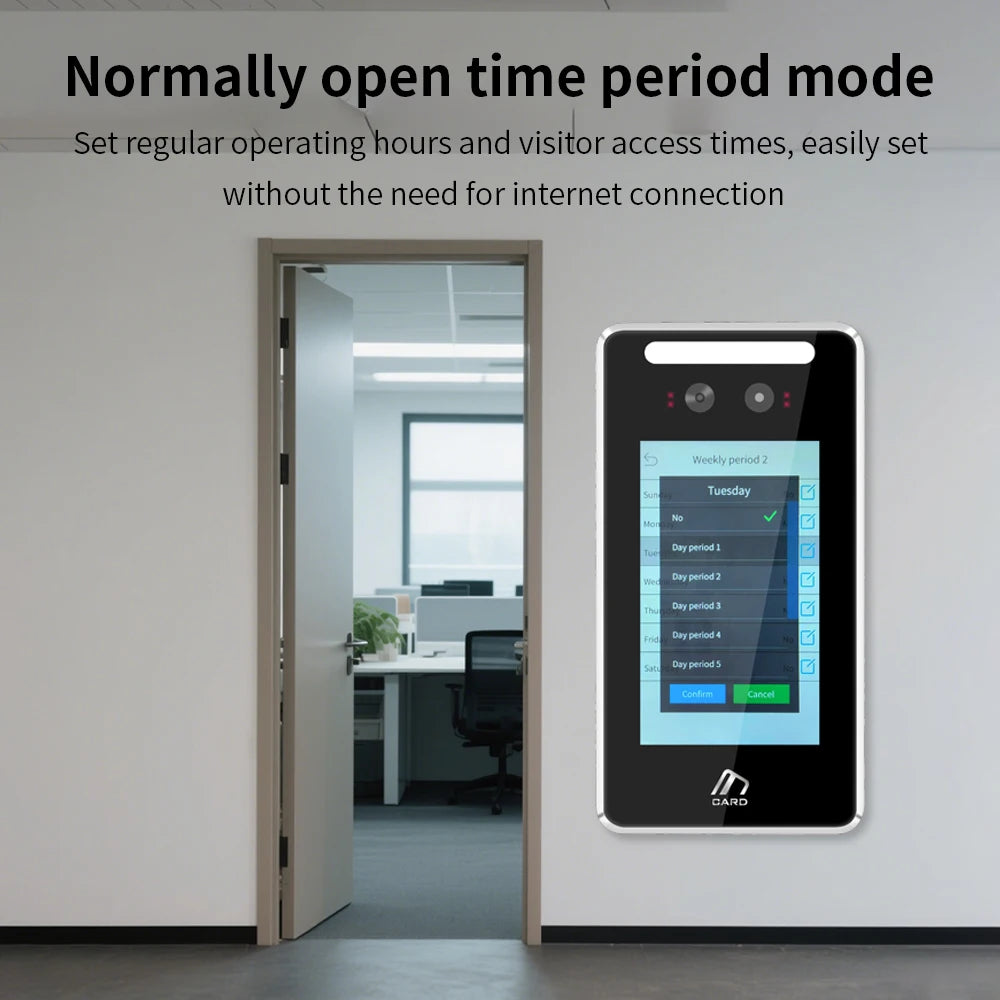 Asia Teco World Debut 4inch 5000user TCP/IP WIFI Dynamic Face Recognition Access Control Attendance Machine with Mask detection Vue