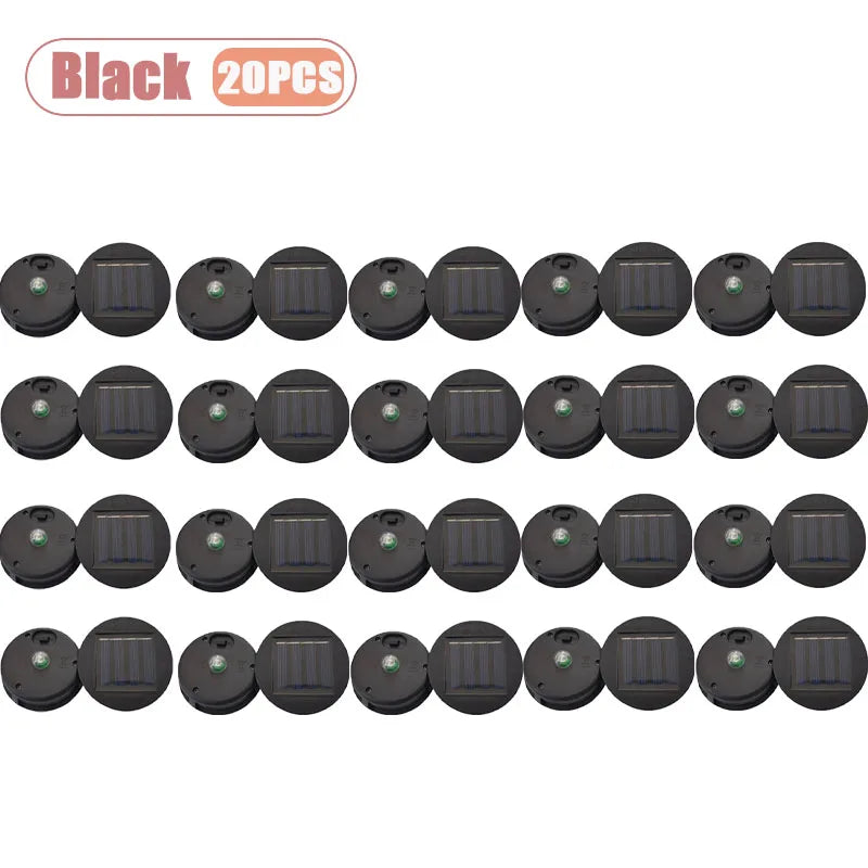 1-20PCS Novelty Hollow Solar Projection Lamp Replacement Cover Waterproof Pattern Light Shade Decorative Garden Accessories Vue Black-20PCS