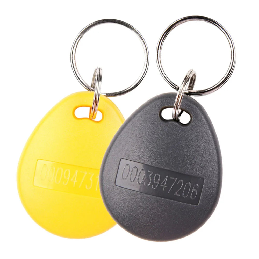100pcs NO.8 125KHz RFID EM Key Fob Tags Proximity RFID Tag Card Keyfob Access Control Smart Card Keychain Only Read Chip EM4100 Vue