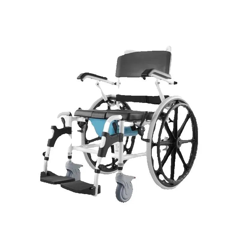 Rolling Shower Wheelchair 17.5" Adjustable Commode Chair 300 lbs Shower Wheelchair Vue