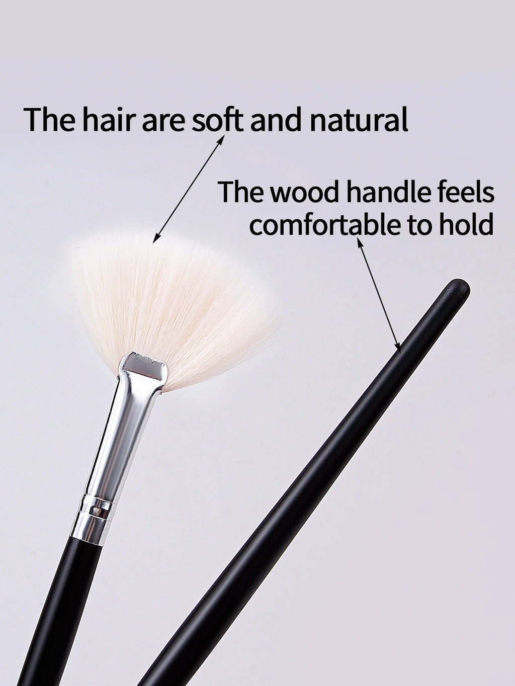 1PC High Grade Highlighter Brush Makeup Accessories Cosmetics Fan Shape Makeup Brush Highlighter Makeup Brush Powder Brush Vue
