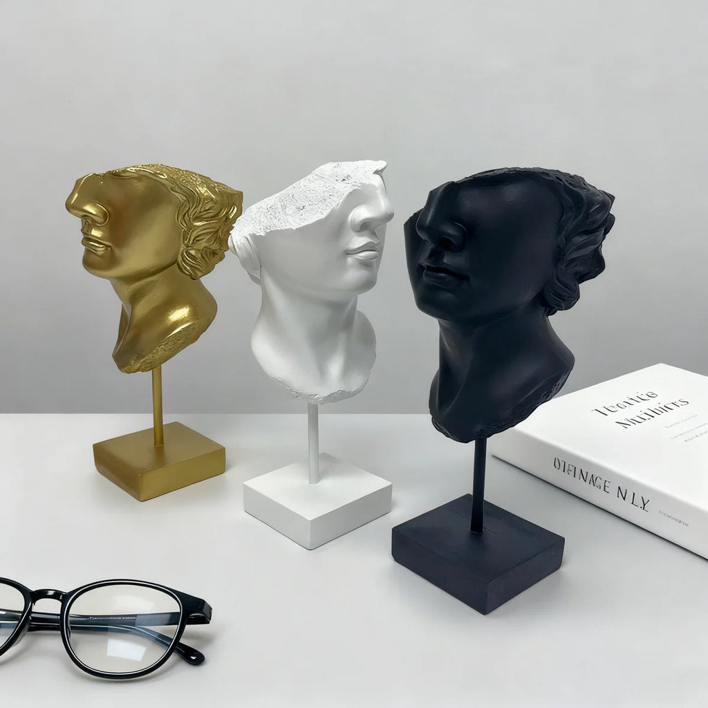 David Head Sculpture Resin OrnamentHome Decor Desktop Craft Collectible Vue