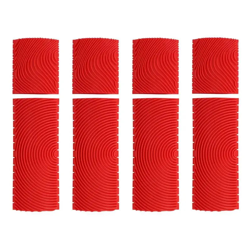 ABKW-8PCS 3 Inch 6 Inch Imitation Wood Grain Paint Roller Brush Wall Painting Tool Sets Wall Texture Art Painting Tool Set Vue Red