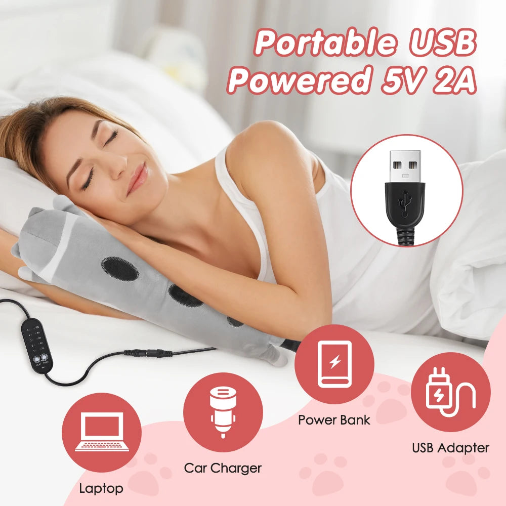 Cat-Shaped USB Heated Throw Pillow | 5 Heat Settings Heated Throw Pillow Vue