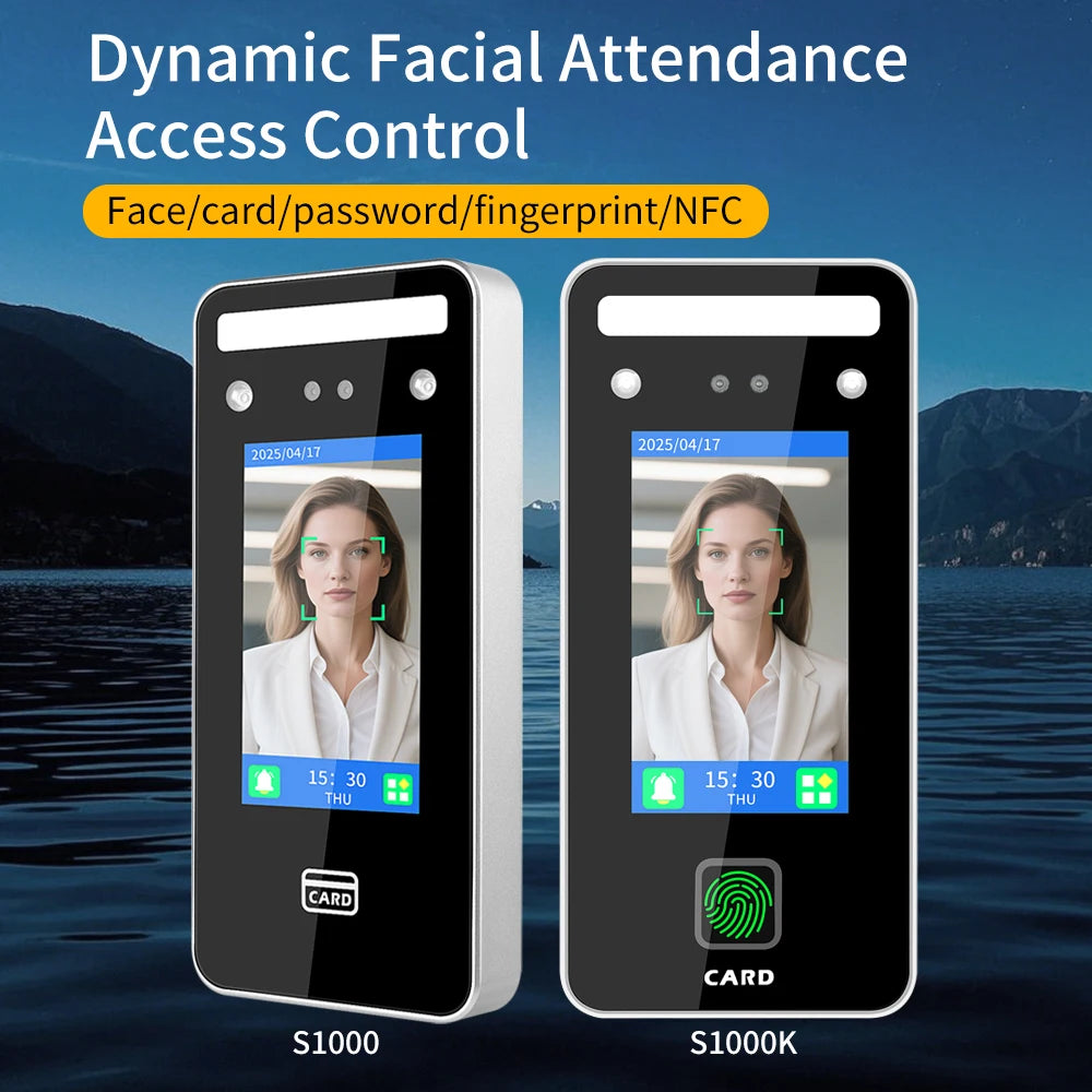 TCP/IP Dynamic AI Facial Face Recognition Time Attendance Access Control Machine Card Reader Electric Empolyee Recorder System Vue