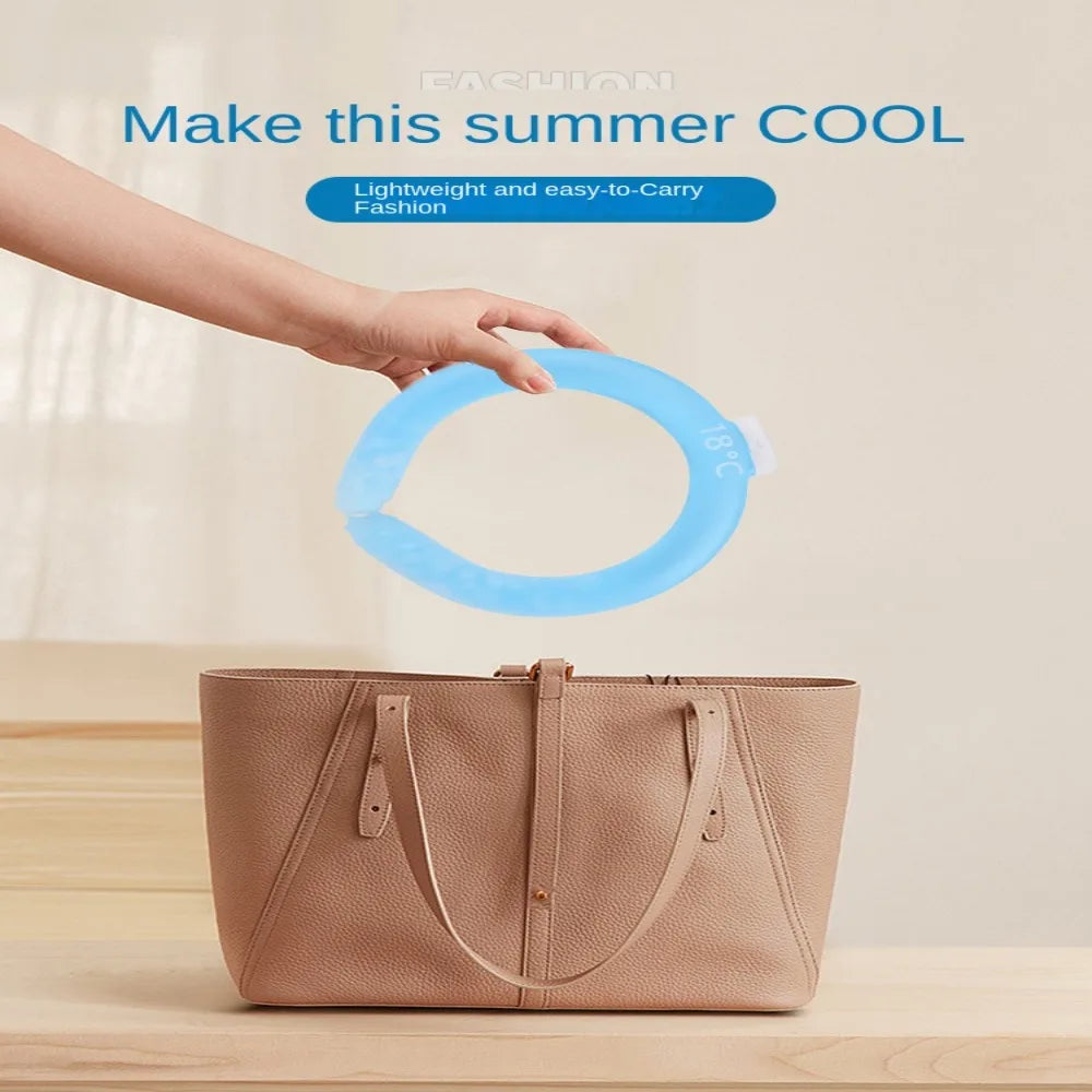 Collar Tube Neck Cooler Ice Gel Liquid Cooling Ring Reusable Maker