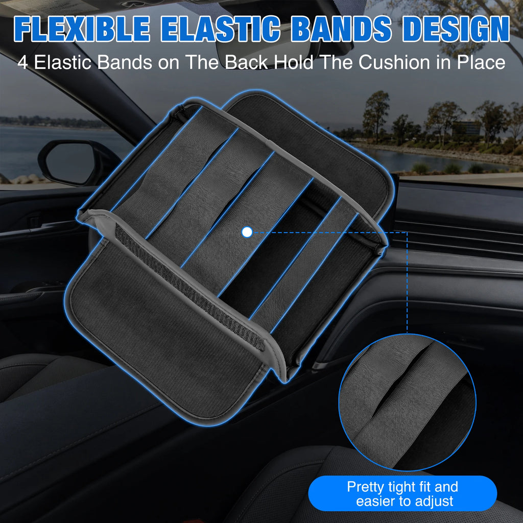 Nilight Custom Fit Center Console Cover for Ford Bronco 2021-2024 2 Door & 4 Door, Ford F150/F250/F350/F450/F550 2015-2024, Ford F150 Work Surface Center Console 2021-2025, Leather Armrest Pad, Console Protector, Interior Acc Vue